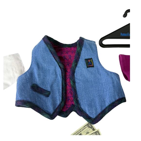 American Girl Mix Match Outfit Pleasant Co Doll Accessories Shoes Necklace Vest - Picture 8 of 10